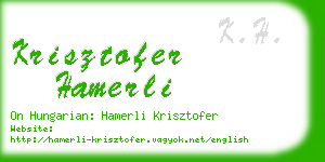 krisztofer hamerli business card